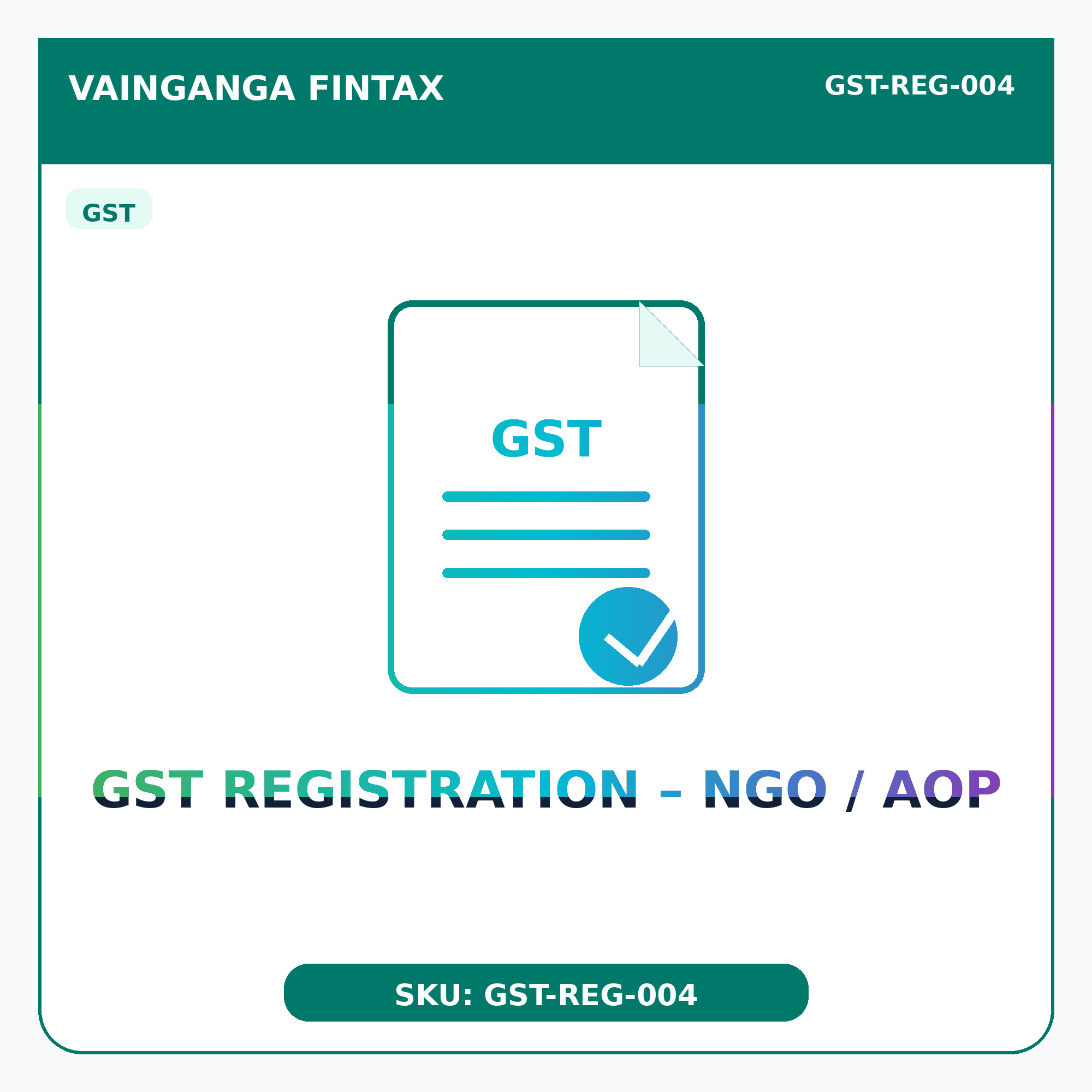 GST Services | Registration | NGO-AOP