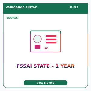 FSSAI State – 1 Year